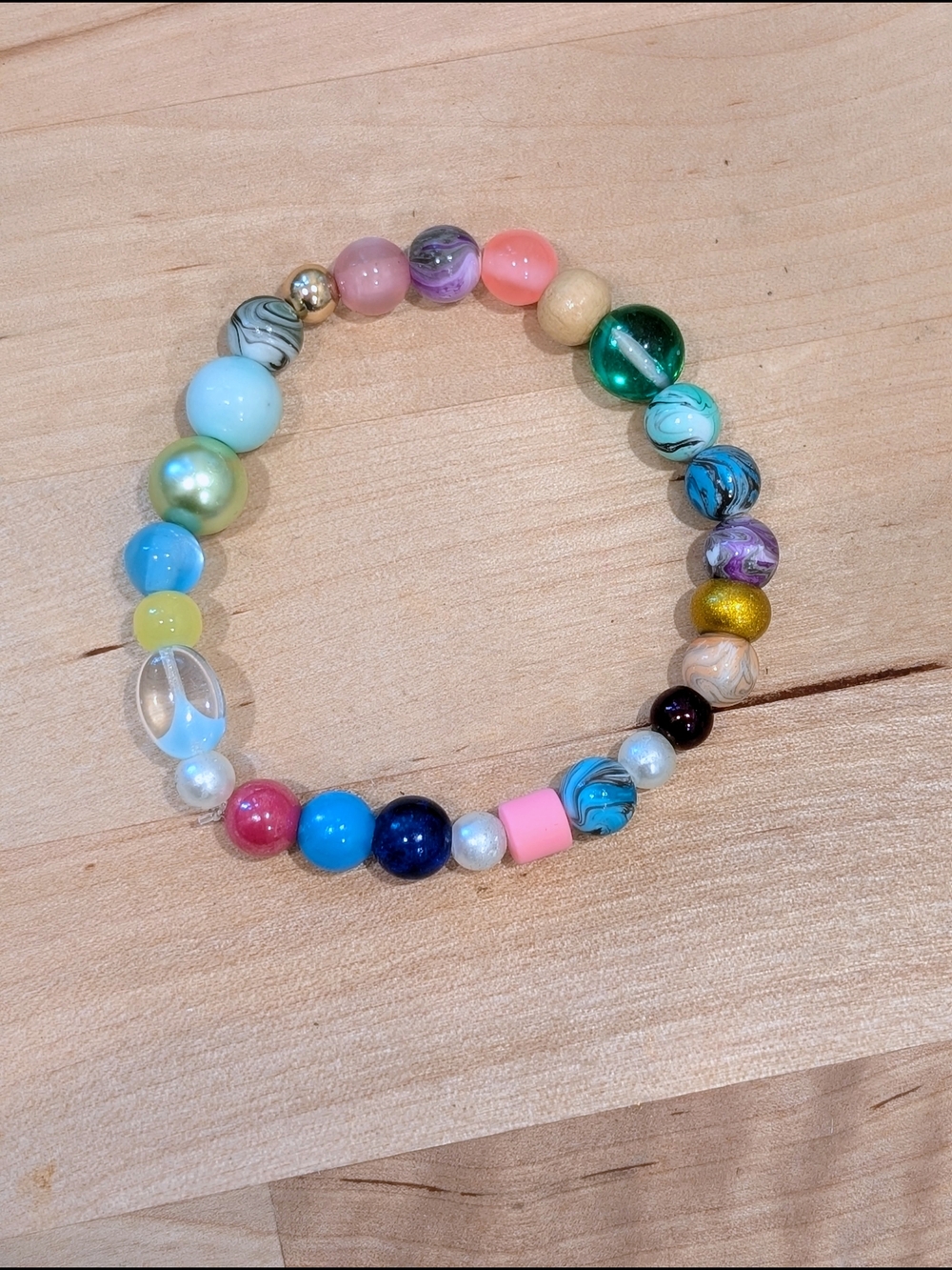 Colorful Multibead Stretch Bracelet — Women's Beaded Bracelet